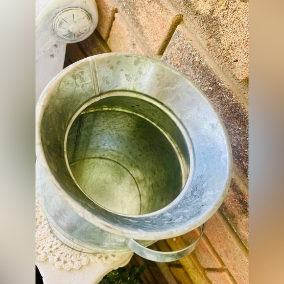 *Black & White Buffalo Check Milk Can, Large 9.25” - Picture 4 of 13